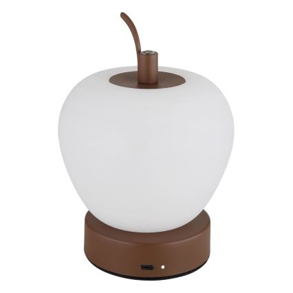 Globo - Lampada da tavolo LED dimmerabile con funzione Touch LED/2W/3,7V 2700K/4000K/6500K 1200 mAh USB marrone