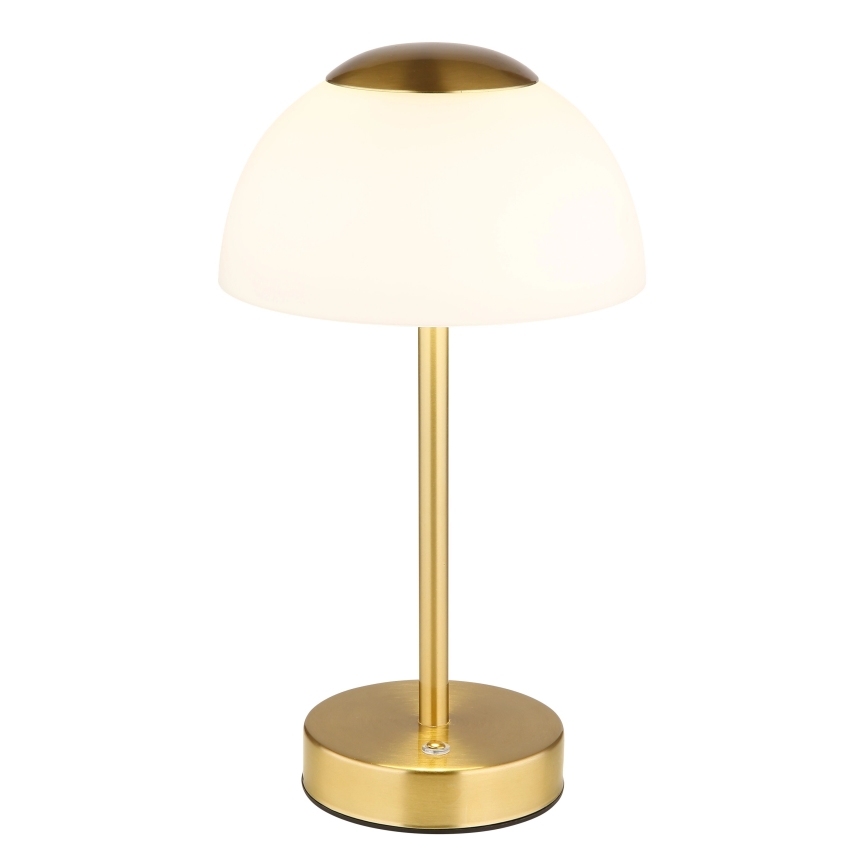 Globo - Wiederaufladbare, dimmbare LED-Tischlampe LED/2,5W/5V 1800 mAh 2700K/4000K/6500K Messing