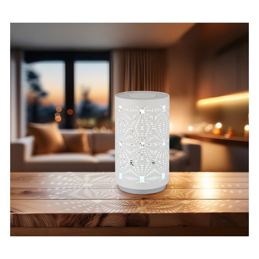 Globo - LED RGB Touch-Lade-Tischlampe LED/1W/5V 500 mAh weiß