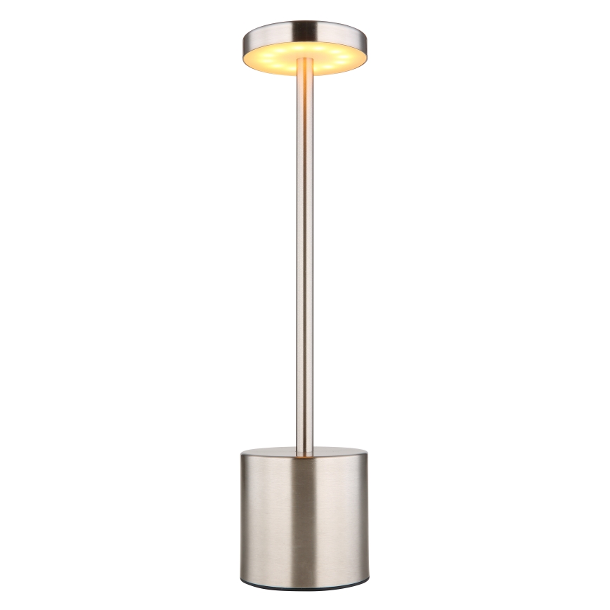 Globo - Lampada da tavolo LED dimmerabile con funzione Touch LED/1,2W/3,7V 2000K/3500K/7000K 1200 mAh USB cromo opaco