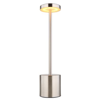 Globo - Lampe de table tactile à intensité variable LED/1,2W/3,7V 2000K/3500K/7000K 1200 mAh USB chrome mat