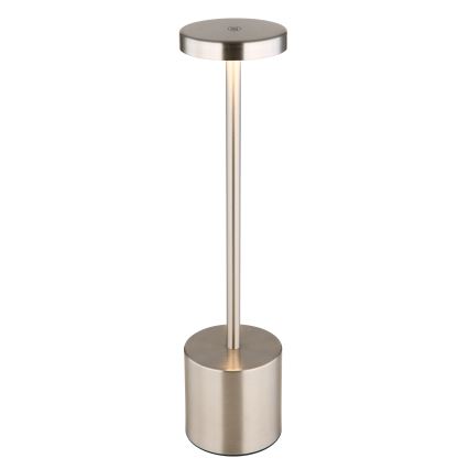 Globo - Lampe de table tactile à intensité variable LED/1,2W/3,7V 2000K/3500K/7000K 1200 mAh USB chrome mat