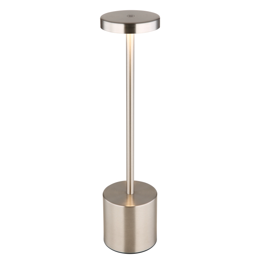 Globo - Lampe de table tactile à intensité variable LED/1,2W/3,7V 2000K/3500K/7000K 1200 mAh USB chrome mat