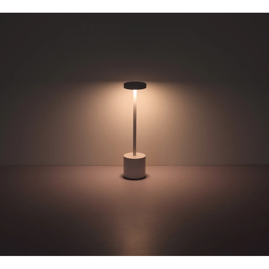 Globo - Lampe de table tactile à intensité variable LED/1,2W/3,7V 2000K/3500K/7000K 1200 mAh USB blanc