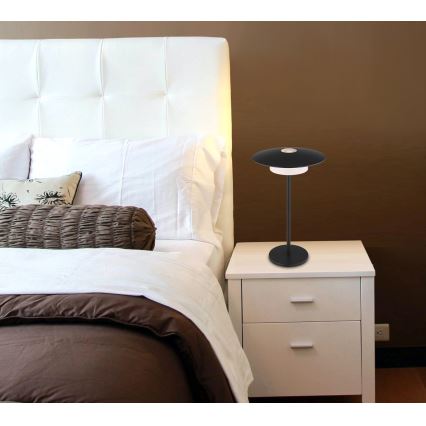 Globo - LED da esterno ricaricabile touch lampada da tavolo LED/3W/3,7V 1800/2700/3000K IP44 1800 mAh nero