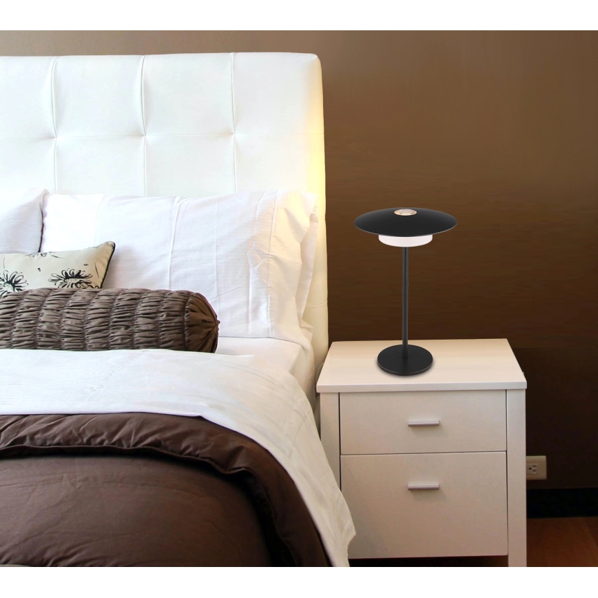 Globo - LED da esterno ricaricabile touch lampada da tavolo LED/3W/3,7V 1800/2700/3000K IP44 1800 mAh nero