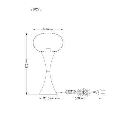 Globo - Lampe de table 1xE14/25W/230V noir