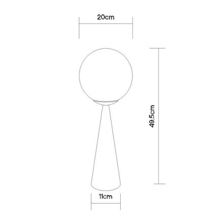 Globo - Lampe de table 1xE27/40W/230V laiton