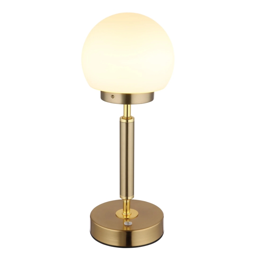 Globo - Dimm- und aufladbare LED-Tischleuchte mit Touch-Funktion LED/2,5W/5V 1800mAh 2700/4000/6500K Messing