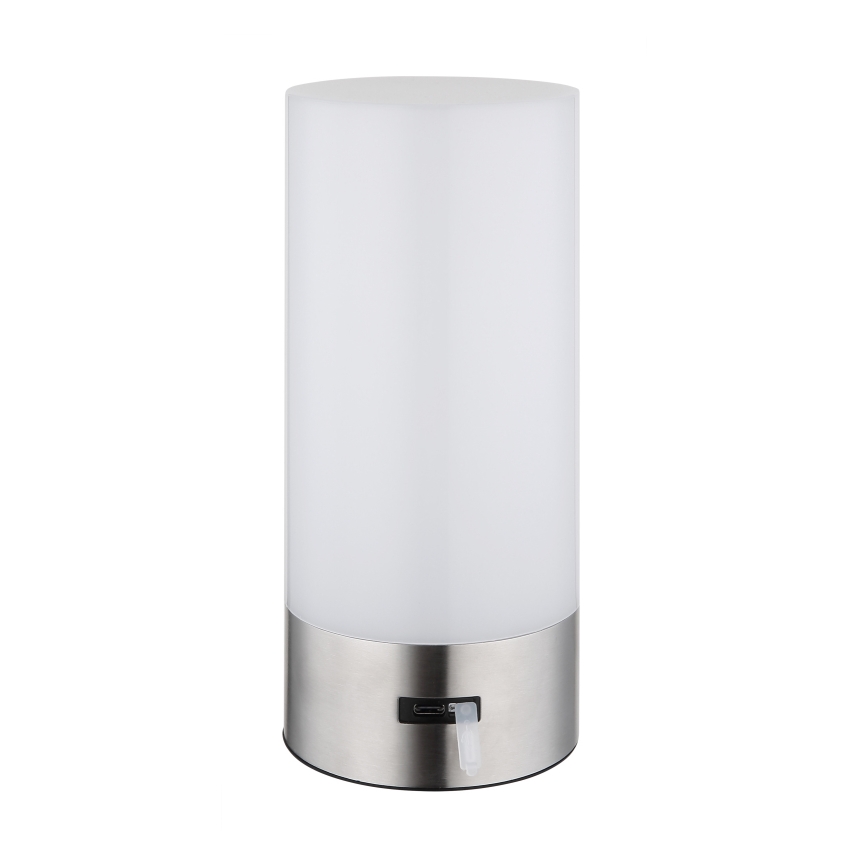 Globo - Lampe de table extérieure tactile dimmable LED RGBW LED/1,8W/5V 1500 mAh IP44 chrome mat