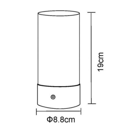 Globo - Lampe de table extérieure tactile dimmable LED RGBW LED/1,8W/5V 1500 mAh IP44 chrome mat
