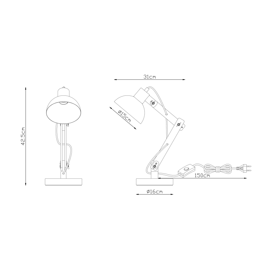 Globo - Lampada da tavolo 1xE27/40W/230V faggio