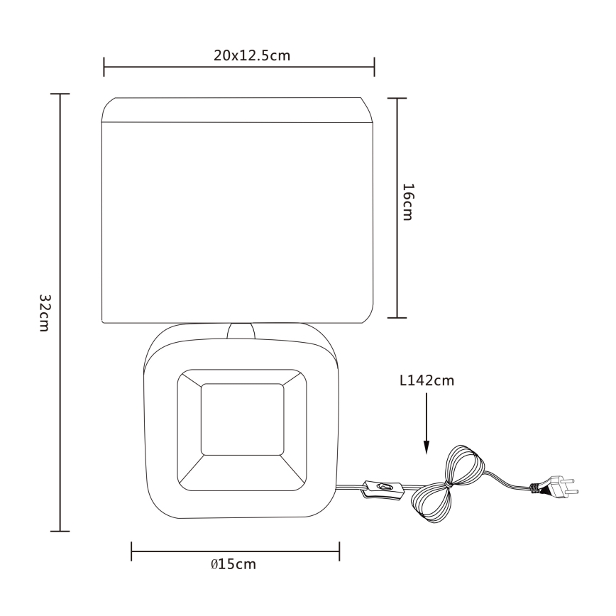 Globo 21603 - lampe de table KILAUEA 1xE14/40W/230V