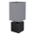 Globo 21628ALU - Tischlampe VALENTINO 1xE27/7W/230V schwarz/anthrazit