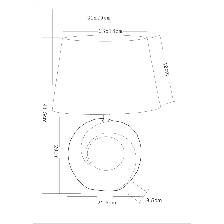 Globo 21641T - lampe de table JEREMY 1xE27/40W/230V