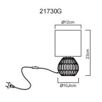 Globo - Lampe de table 1xE14/40W/230V gris