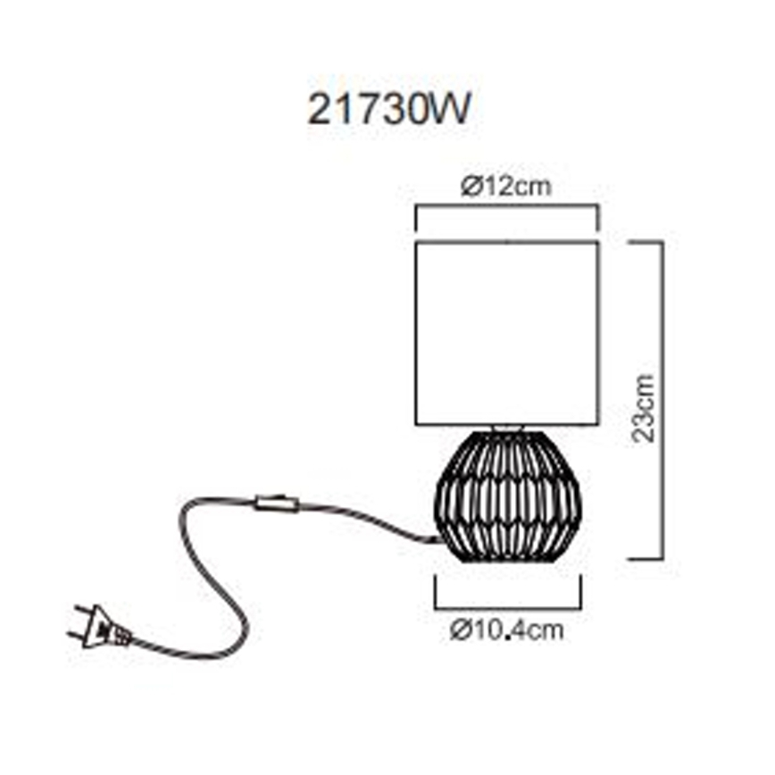 Globo - Lampe de table 1xE14/40W/230V blanc