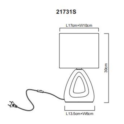 Globo - Lampe de table 1xE14/40W/230V noir