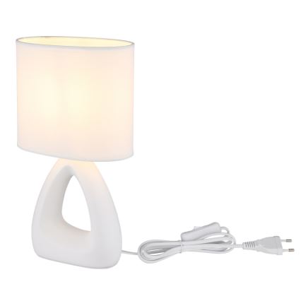 Globo - Lampada da tavolo 1xE14/40W/230V bianco