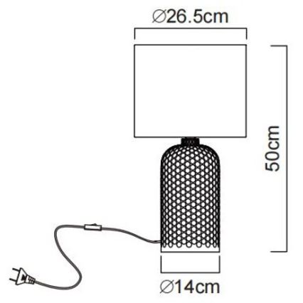 Globo - Lampe de table 1xE27/60W/230V verte