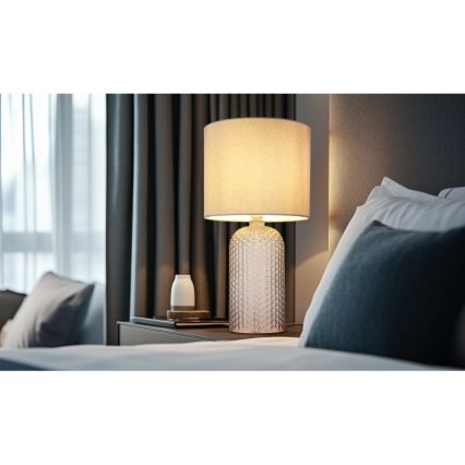 Globo - Lampada da tavolo 1xE27/60W/230V grigio