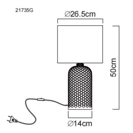 Globo - Lampe de table 1xE27/60W/230V gris