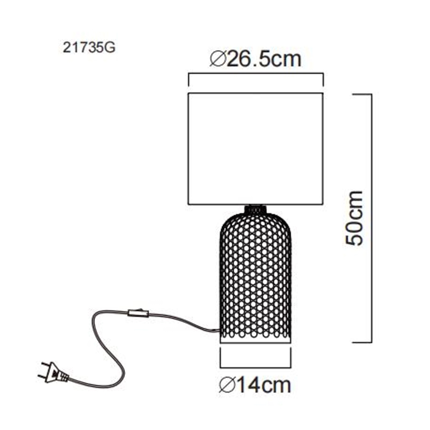 Globo - Lampe de table 1xE27/60W/230V gris