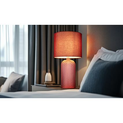 Globo - Lampe de table 1xE27/60W/230V rouge