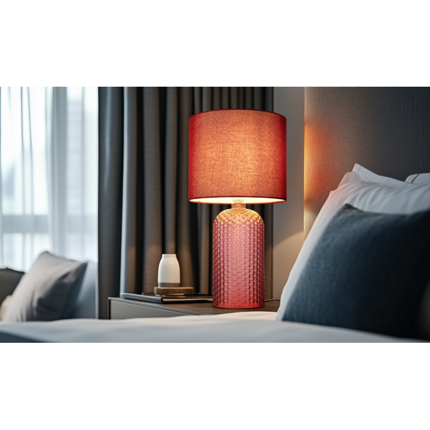 Globo - Lampe de table 1xE27/60W/230V rouge