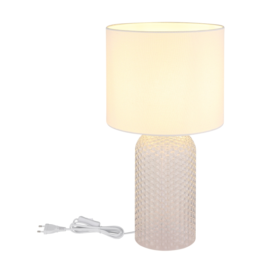 Globo - Lampada da tavolo 1xE27/60W/230V bianco