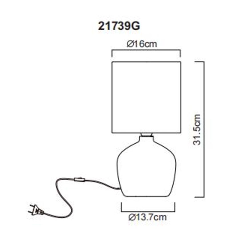 Globo - Lampada da tavolo 1xE14/40W/230V grigio