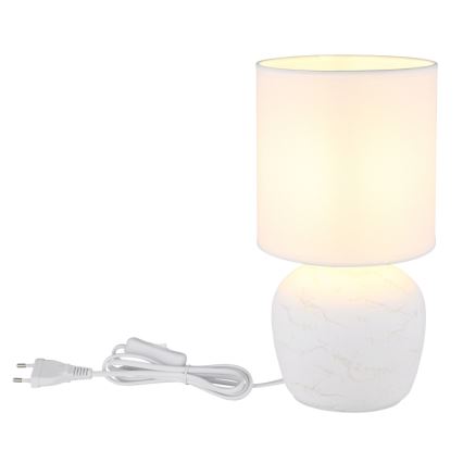 Globo - Lampada da tavolo 1xE14/40W/230V bianco