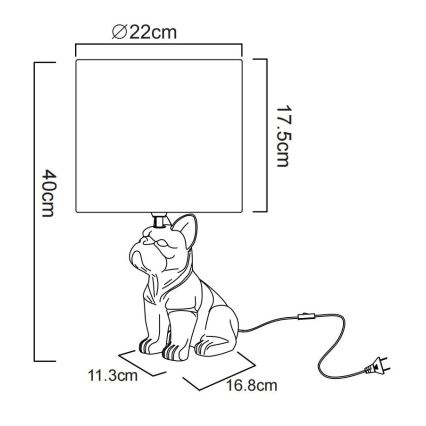 Globo - Lampada da tavolo 1xE27/60W/230V
