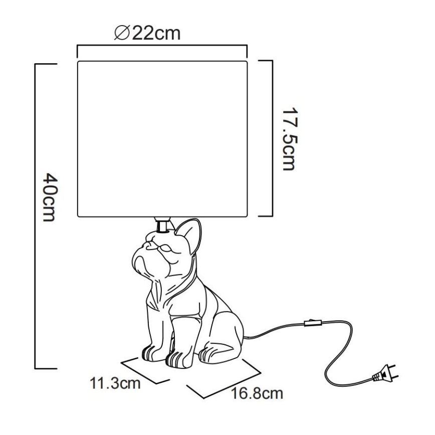 Globo - Lampada da tavolo 1xE27/60W/230V