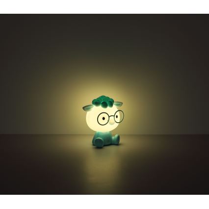 Globo - Kleine aufladbare LED-Kinder-Nachtleuchte mit Dimm-Funktion LED/1W/5V 500 mAh blau