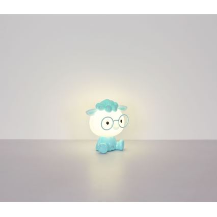 Globo - Kleine aufladbare LED-Kinder-Nachtleuchte mit Dimm-Funktion LED/1W/5V 500 mAh blau