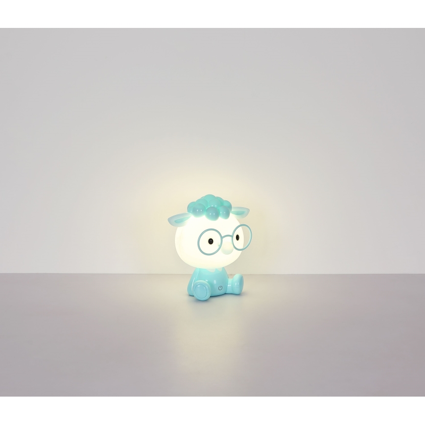Globo - Kleine aufladbare LED-Kinder-Nachtleuchte mit Dimm-Funktion LED/1W/5V 500 mAh blau