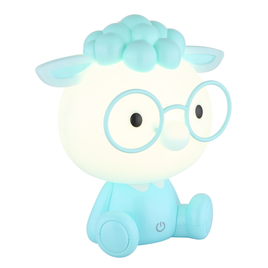 Globo - Kleine aufladbare LED-Kinder-Nachtleuchte mit Dimm-Funktion LED/1W/5V 500 mAh blau