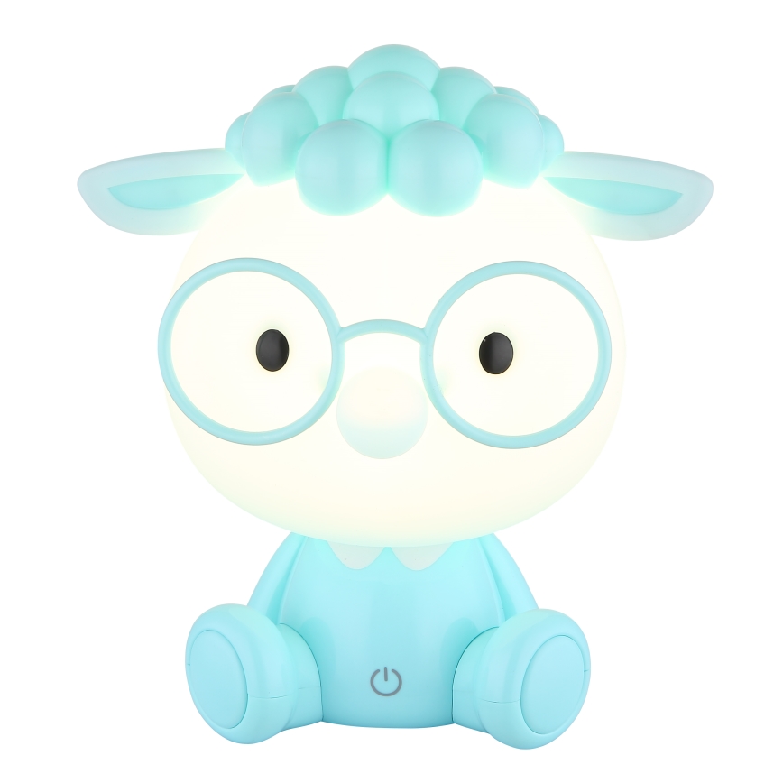 Globo - Kleine aufladbare LED-Kinder-Nachtleuchte mit Dimm-Funktion LED/1W/5V 500 mAh blau