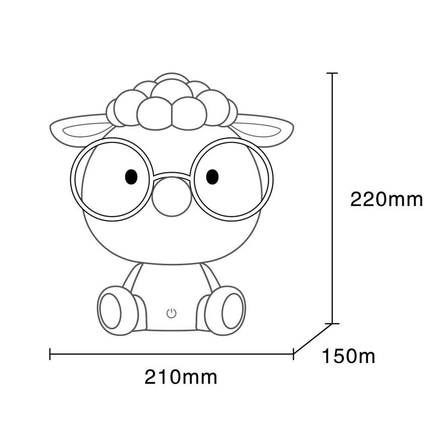 Globo - Kleine aufladbare LED-Kinder-Nachtleuchte mit Dimm-Funktion LED/1W/5V 500 mAh blau