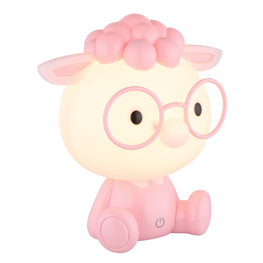 Globo - Kleine aufladbare LED-Kinder-Nachtleuchte mit Dimm-Funktion LED/1W/5V 500 mAh rosa