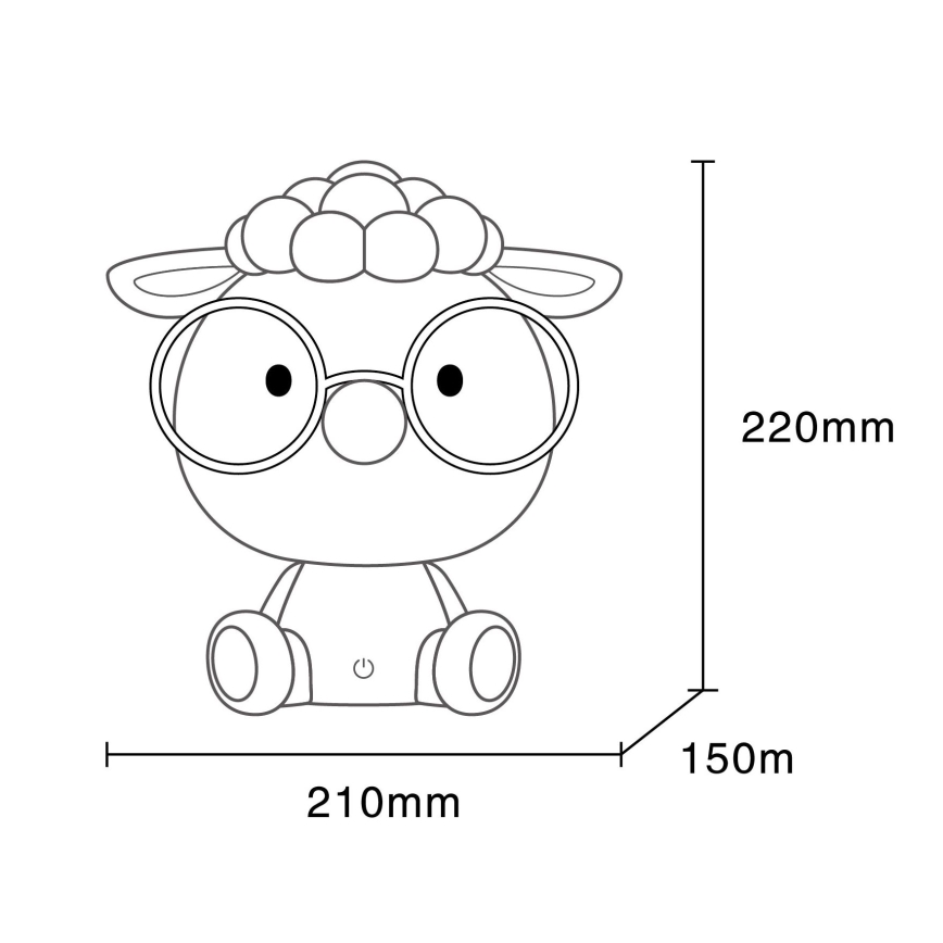 Globo - Kleine aufladbare LED-Kinder-Nachtleuchte mit Dimm-Funktion LED/1W/5V 500 mAh rosa