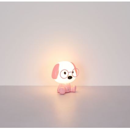 Globo - LED Dimmerabile ricaricabile per bambini notte piccola lampada LED/1W/5V 500 mAh rosa