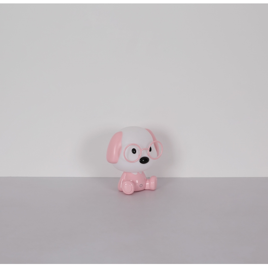 Globo - LED Dimmerabile ricaricabile per bambini notte piccola lampada LED/1W/5V 500 mAh rosa