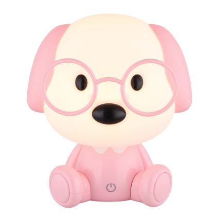 Globo - LED Dimmerabile ricaricabile per bambini notte piccola lampada LED/1W/5V 500 mAh rosa