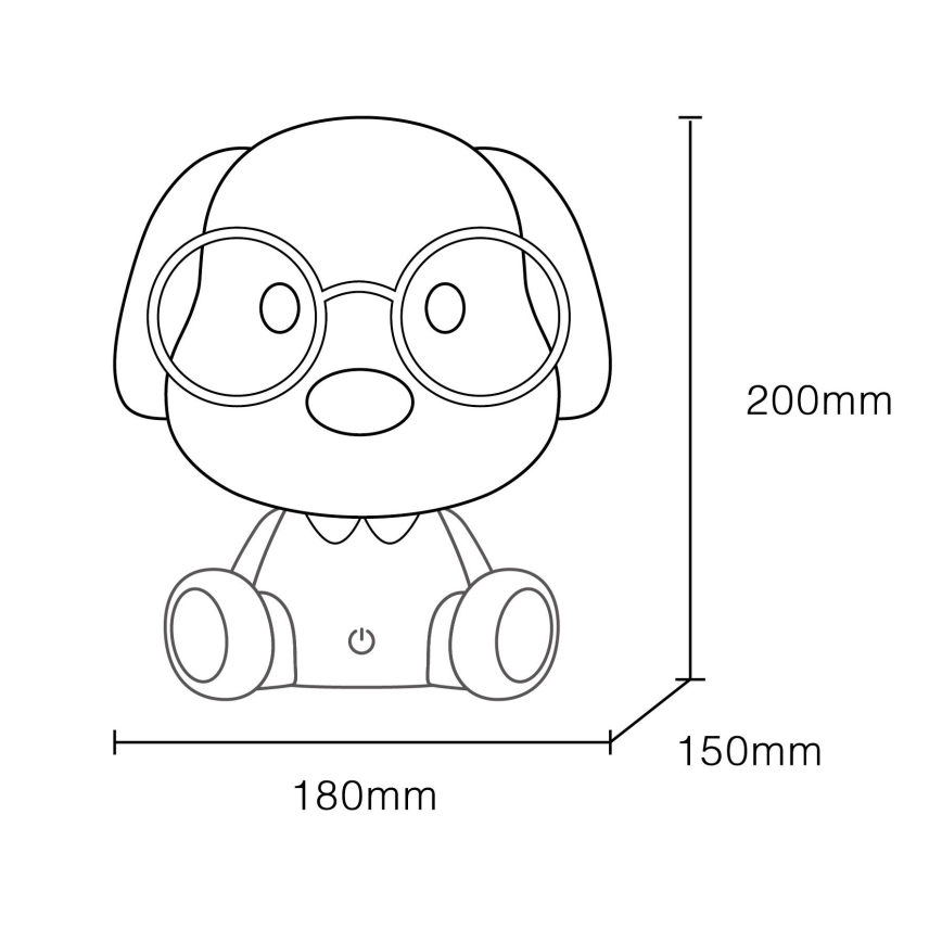Globo - LED Dimmerabile ricaricabile per bambini notte piccola lampada LED/1W/5V 500 mAh rosa