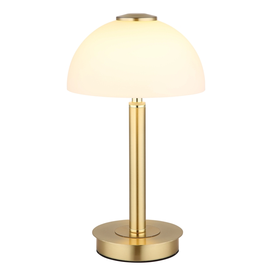 Globo - Lampada da tavolo a LED dimmerabile con controllo touch, 7W/230V, 3000K, finitura ottone