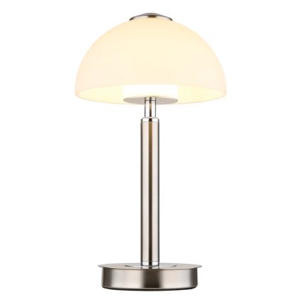 Globo - Lampe de table tactile à LED dimmable, 7 W, 230 V, 3000 K, chrome mat
