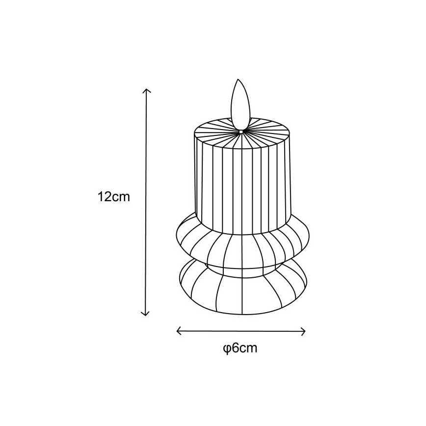 Globo - SET 2x LED-Kerze LED/0,06W/3V 1xCR2032 210 mAh