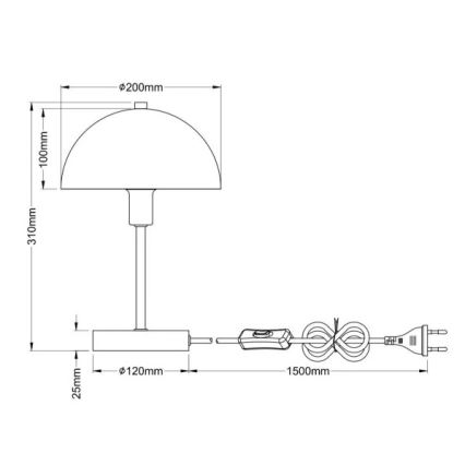 Globo - Tischleuchte 1xE14/40W/230V schwarz